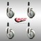 Service Caster 4 Inch 316SS Gray Polyurethane Swivel 1-1/8 Inch Expanding Stem Caster Set SCC SCC-SS316EX20S414-PPUB-118-4 - alternate 3